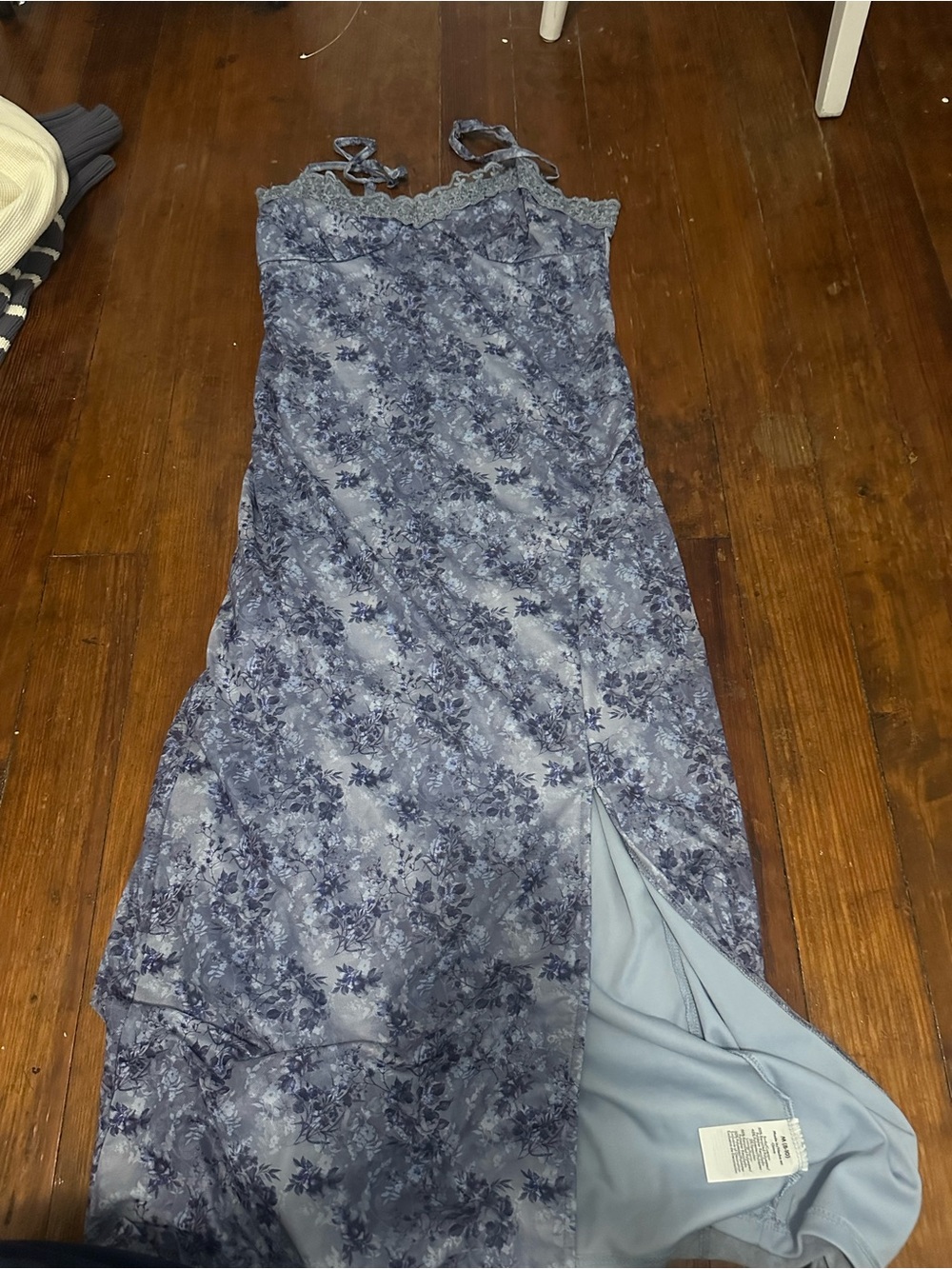 No Boundaries Light Blue Women’s floral dress